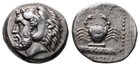 Islands off Caria. Kos. ΛΑΚΩΝ (Lakon), magistrate circa 380-350 BC. Tetradrachm AR