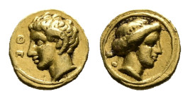 Cyrenaica. Cyrene. Theupheides, magistrate circa 331-322 BC. 1/10 Stater AV