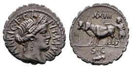 C. Marius C.f. Capito 81 BC. Rome. Serrate Denarius AR