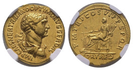 Trajan AD 98-117. Struck circa AD 114-116. Rome. Aureus AV