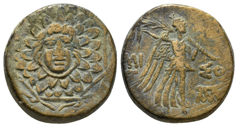 PONTOS. Amisos. Ae (Circa 85-65 BC). Time of Mithradates VI Eupator.
Obv: Aegis ...