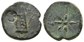 PONTOS. Uncertain (possibly Amisos). Ae (130-100 BC).
Obv: Quiver.
Rev:Eight-pointed star. 9,61 g