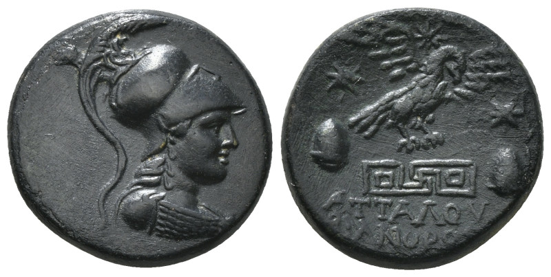 PHRYGIA. Apameia. Ae (Circa 88-40 BC).
Obv: Helmeted bust of Athena right, weari...