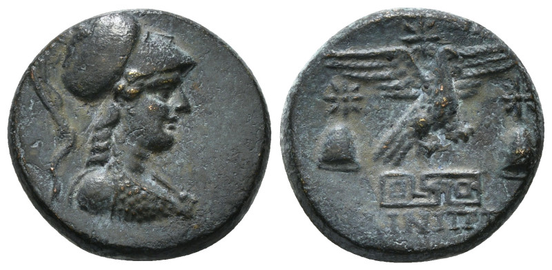 PHRYGIA. Apameia. Ae (Circa 88-40 BC).
Obv: Helmeted bust of Athena right, weari...