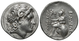 KINGS OF THRACE (Macedonian). Lysimachos (305-281 BC). Tetradrachm. Lampsakos.
Obv: Diademed head of the deified Alexander right, wearing horn of Amm...