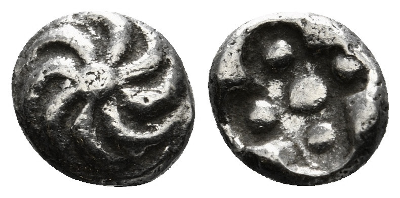 IONIA. Erythrai. Tetartemorion (Circa 500-480 BC).
Obv: Rosette.
Rev: Cruciform ...