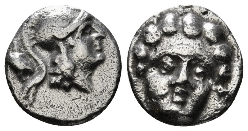 PISIDIA. Selge. Obol (Circa 350-300 BC).
Obv: Helmeted head of Athena right; ast...