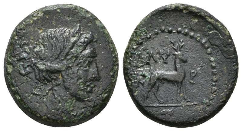 LYCIAN LEAGUE. Circa 27-23 BC. AE. Obv :Diademed and draped bust of Artemis to r...