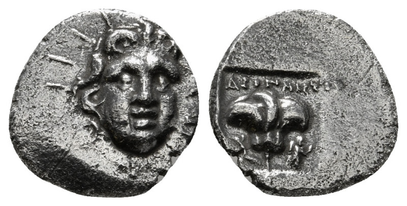 CARIA. Rhodes. Hemidrachm (Circa 170-150 BC). 
Obv: Head of Helios facing slight...
