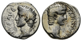 CAPPADOCIA. Caesarea. Germanicus with Divus Augustus (Caesar, 15 BC-19 AD). Drachm.
Obv: DIVVS AVGVSTVS.
Radiate head of Augustus left.
Rev: GERMANICV...