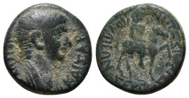PHRYGIA. Iulia. Nero (Caesar, 50-54). Ae. Sergios Hephaistion, magistrate.
Obv: NEPΩN KAIΣAP.
Bareheaded and draped bust right.
Rev: ΣΕΡΓΙΟΣ ΗΦΑΙΣΤΙΩΝ...
