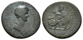 PHRYGIA. Acmonea. Nero (54-68). L. Servenius Capito & Julia Severa, magistrates.
Obv: AYTOKPATOP NEPΩN KΛAYΔIOΣ KAIΣAP / ΓEPMANIKOΣ ΣEBAΣTOΣ.
Barehead...