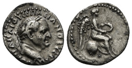 CAPPADOCIA. Caesarea (as Eusebeia). Vespasian (69-79). Hemidrachm.
Obv: AYTOKP KAICAP OYECΠACIANOC CEBA.
Laureate head right.
Rev: Nike seated right o...