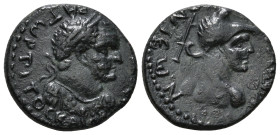 LYCAONIA. Iconium (as Claudiconium). Titus (Caesar, 69-79). Ae.
Obv: AYTOKPATωP TITOC KAICAP.
Laureate, draped and cuirassed bust of Titus right.
Rev:...