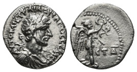 CAPPADOCIA. Caesarea. Hadrian (117-138). Hemidrachm. Dated RY 4 (119/20).
Obv: AYTO KAIC TPAI AΔPIANOC CЄBACT.
Laureate bust right, with slight draper...