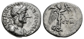 CAPPADOCIA. Caesarea. Hadrian (117-138). Hemidrachm. Dated RY 4 (119/20).
Obv: AYTO KAIC TPAI AΔPIANOC CЄBACT.
Laureate bust right, with slight draper...