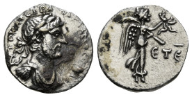 CAPPADOCIA. Caesarea. Hadrian (117-138). Hemidrachm. Dated RY 4 (119/20).
Obv: AYTO KAIC TPAI AΔPIANOC CЄBACT.
Laureate bust right, with slight draper...
