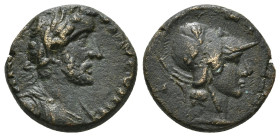 LYCAONIA. Iconium. Antoninus Pius (138-161). Ae.
Obv: ANTONINVS AVG PIVS.
Laureate, draped and cuirassed bust of Antoninus Pius right.
Rev: COL ICO.
H...