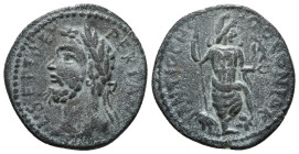 PISIDIA. Antioch. Septimius Severus (193-211). Ae. Obv: IMP CAES SEP SEV PER A. Laureate, draped and cuirassed bust left. Rev: ANTIOCH MENCIS CO. Mên ...