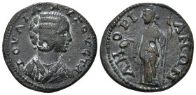 PHRYGIA. Amorium. Julia Domna, Augusta, 193-217. Diassarion. ΙΟΥΛΙΑ ΑΥΓΟΥCTA Draped bust of Julia Domna to right. Rev. ΑΜΟΡΙΑΝΩΝ Turreted city-goddess...