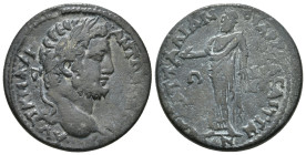 LYDIA. Saitta. Caracalla (198-217). Ae. Attalianos, first archon.
Obv: AVT K M AVP ANTΩNЄINOC.
Laureate head right.
Rev: ЄΠI ATTAΛIANOV APX A CAITTHN ...