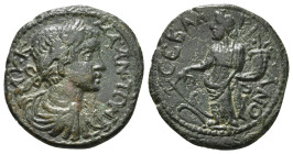 PHRYGIA. Hadrianopolis-Sebaste. Caracalla (198-217). Ae. Obv: AY K M A ANT. Laureate, draped and cuirassed bust right. Rev: CЄB AΔPIANO. Tyche standin...