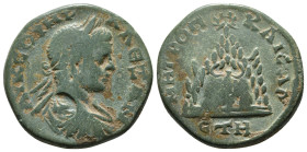 CAPPADOCIA. Caesarea. Severus Alexander (222-235). Ae. Dated RY 7 (227/8).
Obv: ΑΥ Κ ϹЄΟΥΗΡΟϹ ΑΛЄΞΑΝΔΡΟϹ.
Laureate, draped and cuirassed bust right.
R...