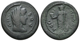 PHRYGIA. Laodicea ad Lycum. Pseudo-autonomous. Time of Antonies. Ae. Obv : ΒΟΥΛΗ , veiled and draped bust of the Boule, right, / Rev : ΛΑΟΔΙΚΕΩΝ, Athe...
