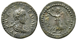 CILICIA. Carallia. Gordian III (238-244). Ae. Obv: AV K M ANT ΓOPΔIANOC CЄ. Laureate, draped and cuirassed bust right. Rev: KAPAΛΛΙωTΩN. Nike advancin...