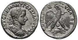 SELEUCIS & PIERIA. Antioch. Gordian III (238-244). Tetradrachm.
Obv: ΑVΤΟΚ Κ Μ ΑΝΤ ΓΟΡΔΙΑΝΟC CЄΒ.
Laureate, draped and cuirassed bust right.
Rev: ΔHMA...