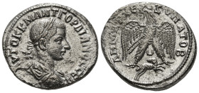 SELEUCIS & PIERIA. Antioch. Gordian III (238-244). Tetradrachm.
Obv: ΑVΤΟΚ Κ Μ ΑΝΤ ΓΟΡΔΙΑΝΟC CЄΒ.
Laureate, draped and cuirassed bust right.
Rev: ΔHMA...