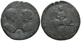 CARIA, Stratonicaea. Caracalla, with Plautilla. AD 198-217. Æ. Laureate and draped bust of Caracalla right, vis-à-vis diademed and draped bust of Plau...