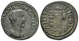 PISIDIA. Antioch. Trajanus Decius (249-251). Ae.
Obv: IMP CAES G MESS Q DECIO TR A.
Laureate, draped and cuirassed bust right.
Rev: ANTIOCH CE COL / S...