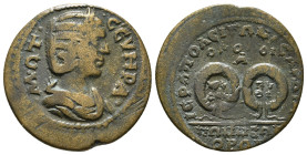 PHRYGIA. Hierapolis. Otacilia Severa (Augusta, 244-249). Ae. Homonoia issue with Sardis.
Obv: M ΩT CЄVHPA.
Draped bust right, wearing stephane.
Rev: I...