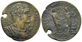 PHRYGIA. Hierapolis. Valerian I (253-260). Ae. Homonoia issue with Ephesus.
Obv: Α Κ Π Λ ΟΥΑΛЄΡΙΑΝΟϹ.
Laureate, draped and cuirassed bust right, weari...