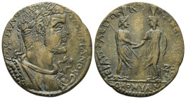 PHRYGIA. Hierapolis. Valerian I (253-260). Ae Obv : ΑΥ Κ Π Λ ΟΥΑΛΕΡΙΑΝΟϹ , laureate and cuirassed bust of Valerian right wearing aegis from which two ...