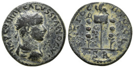 Pisidia, Antioch. Trebonianus Gallus for Volusian (Augustus) AE Obv: IMP C VMP CALVSSIAND AVG; radiate, draped and cuirassed bust of Volusian, right, ...