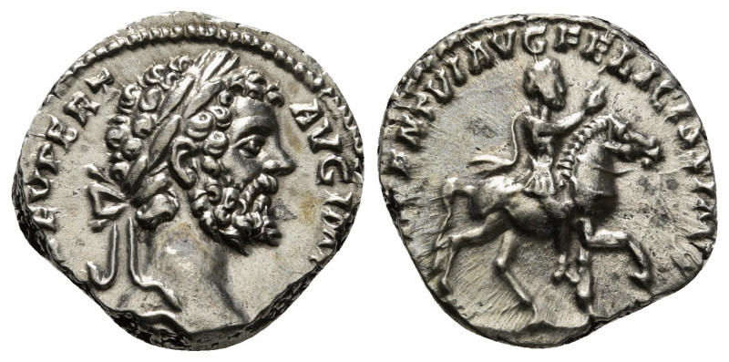 SEPTIMIUS SEVERUS (193-211). Denarius. Rome.
Obv: L SEPT SEV PERT AVG IMP VIII.
...