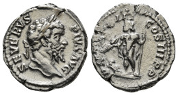 SEPTIMIUS SEVERUS (193-211). Denarius. Rome.
Obv: SEVERVS PIVS AVG.
Laureate head right.
Rev: P M TR P XIII COS III P P.
Jupiter standing left, holdin...