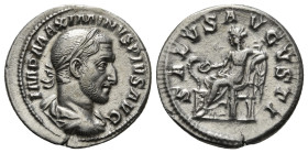 MAXIMINUS THRAX (235-238). Denarius. Rome.
Obv: IMP MAXIMINVS PIVS AVG.
Laureate, draped and cuirassed bust right.
Rev: SALVS AVGVSTI.
Salus seated le...