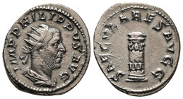 PHILIP I 'THE ARAB' (244-249). Antoninianus. Rome. Saecular Games/ 1000th Anniversary of Rome issue.
Obv: IMP PHILIPPVS AVG.
Radiate, draped and cuira...