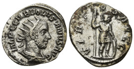 VOLUSIAN (251-253). Antoninianus. Rome.
Obv: IMP C C VIB VOLVSIANVS AVG.
Radiate, draped and cuirassed bust right.
Rev: VIRTVS AVGG.
Virtus standing r...
