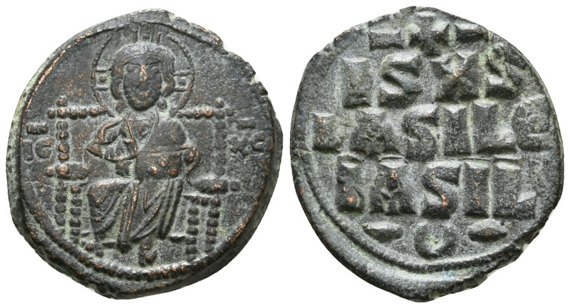 ANONYMOUS FOLLES. Class D. Time of Constantine IX (Circa 1042-1055). Follis. Con...