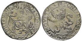 NETHERLANDS. Friesland. Lion Dollar or Leeuwendaalder (1601).
Obv: MO NO OR FRI VA HOL.
Knight standing left, head right, holding up garnished coat-of...