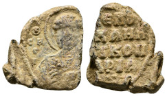 Bishop of Ikaria, ca. X-XI cent.
Av. Bust of Saint
Rv. (K)ERO/(?)ΑΗ(?)/(ΕΠΙ)CΚΟΠ/(ΙΚ)ΑΡΙΑ
The last line indicates the most possible location of (IK...