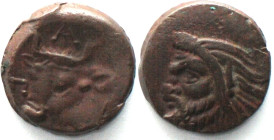 CIMMERIAN BOSPOROS. Pantikapaion, AE 17mm 325-310 BC, Pan / bull AU!