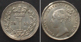 GREAT BRITAIN Maundy Penny 1855 VICTORIA silver Prooflike