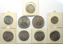 GREAT BRITAIN. Bulk of 9 coins 1947-1986, mostly in Top condition!