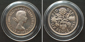 GREAT BRITAIN. 6 Pence 1953, ELIZABETH II, Cameo Proof from Coronation Set