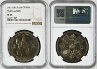 1953 ELIZABETH II CORONATION CROWN Cu-Ni, NGC NGC PF 61